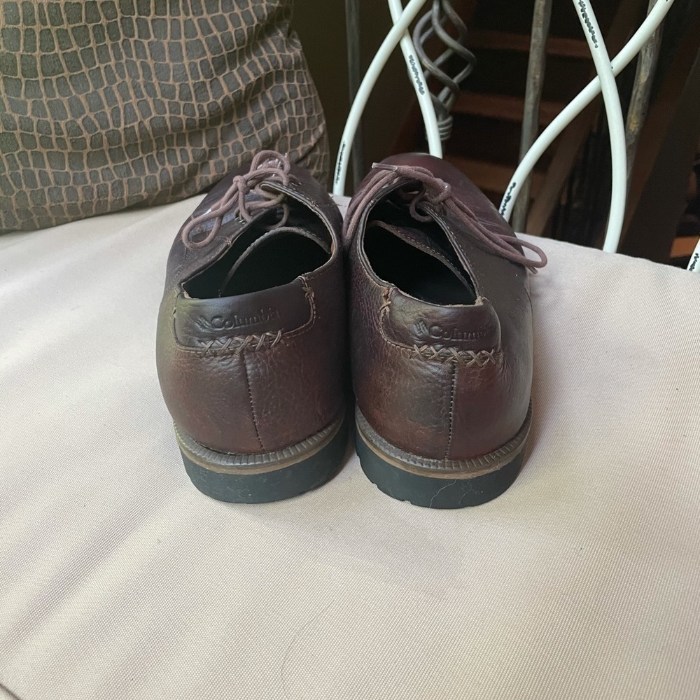 Columbia Salmon Harbor Leather Derby Shoe Brown 14 - Picture 4 of 7
